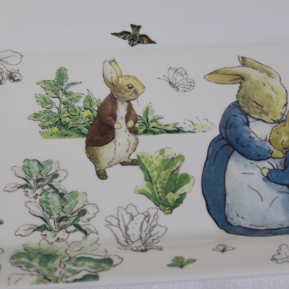 BEATRIX POTTER PETER BUNNY RABBIT EASTER RECTANGULAR SERVING PLATTER - NEW - Picture 3 of 6